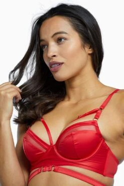 Playful Promises Madeleine Red Bondage Bra -Layer Outfit 28829048766512 5