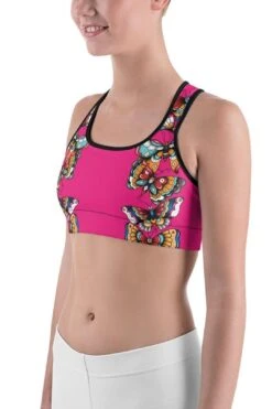 Day Of The Dead - Butterflies Sports Bra -Layer Outfit 28843774640163 2