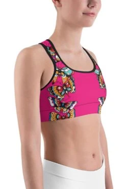 Day Of The Dead - Butterflies Sports Bra -Layer Outfit 28843774705699 3
