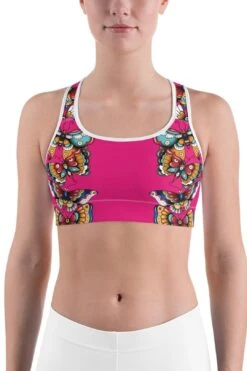 Day Of The Dead - Butterflies Sports Bra -Layer Outfit 28843775164451 5
