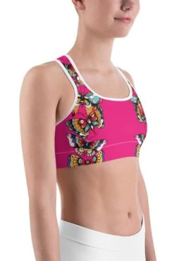 Day Of The Dead - Butterflies Sports Bra -Layer Outfit 28843775262755 7
