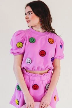 Queen Of Sparkles: 3D Smiley Poof Top -Layer Outfit 28855640981591 3