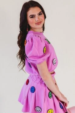 Queen Of Sparkles: 3D Smiley Poof Top -Layer Outfit 28855641047127 4