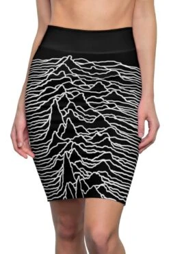 Dark Waves Pencil Skirt