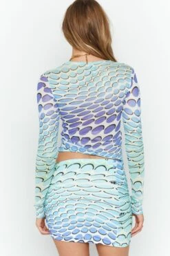 OMIGHTY The Warp Mini Skirt Blue Gradient -Layer Outfit 28871698546745 5