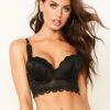 Floral Lace Trim Longline Lace Bra W/underwire -Layer Outfit 28874935795791 1