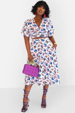 Andrea Floral Midi Skater Skirt W. Pockets -Layer Outfit 28895853674569 3