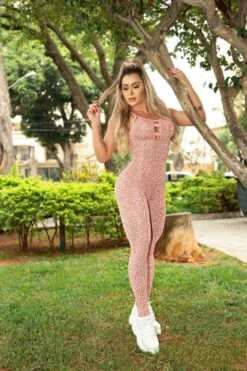 BUTT SCRUNCH CHEETAH ROSE JUMPSUIT -Layer Outfit 28903038844997 4