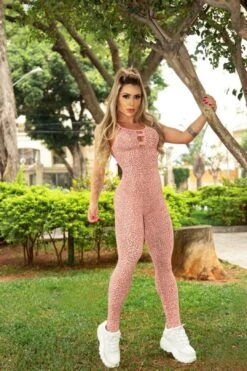 BUTT SCRUNCH CHEETAH ROSE JUMPSUIT -Layer Outfit 28903038877765 2