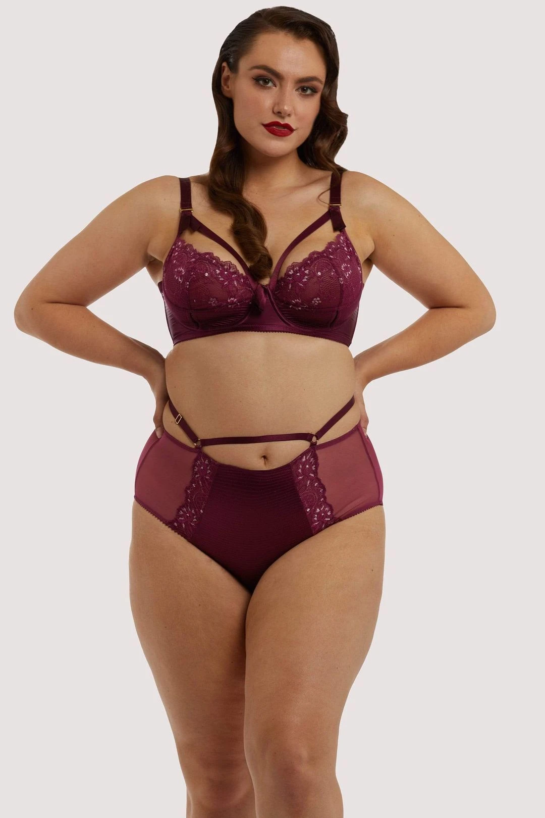 Madame X Dark Cherry Plunge Curve Bra 6 Madame X Dark Cherry Plunge Curve Bra - Image 4