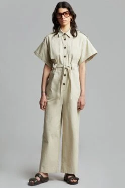 Prado Trench Jumpsuit - Sand -Layer Outfit 28951914545312 4