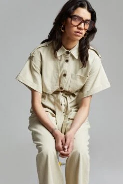 Prado Trench Jumpsuit - Sand -Layer Outfit 28952044208288 7