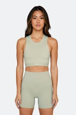 SPORTBODY™ HIGH NECK BRA - THISTLE