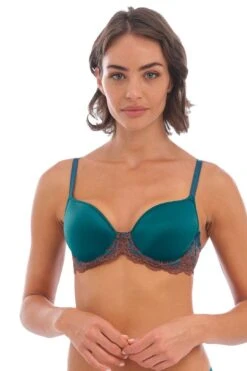 853256 LACE AFFAIR Contour Bra |Blue Coral / Cherry Mahogany| 979