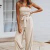 'Alexandra' Tube Top Tied Jumpsuit (4 Colors) -Layer Outfit 29180373631035 1