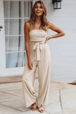 'Alexandra' Tube Top Tied Jumpsuit (4 Colors)
