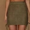 Gabrielle Olive Crochet Mini Skirt -Layer Outfit 29196792496190 1