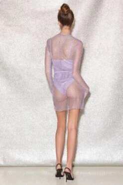 Rhinestone Fishnet Mini Skirt 15 Rhinestone Fishnet Mini Skirt -Layer Outfit 29210064257096 5