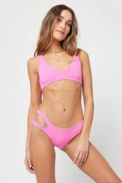 L*Space - One Wave Top - Aura/Bubblegum Pink