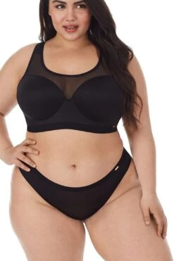 Sheer Illusion Sport Bra - Black 10 Sheer Illusion Sport Bra - Black -Layer Outfit 29233367285947 3