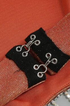 Crystal Tassel Velvet Two Piece Set Short Top High Waist Skirt In Black Brown Dark Green -Layer Outfit 29234428051519 15