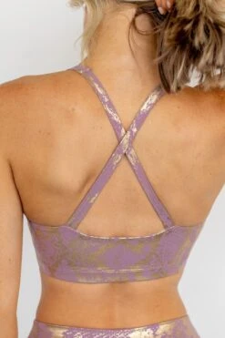 Astoria LUXE METALLIC Series Sports Bra - Mauve 10 Astoria LUXE METALLIC Series Sports Bra - Mauve -Layer Outfit 29243260076202 4