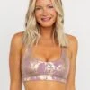 Astoria LUXE METALLIC Series Sports Bra - Mauve -Layer Outfit 29243272167594 1