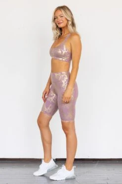 Astoria LUXE METALLIC Series Sports Bra - Mauve 11 Astoria LUXE METALLIC Series Sports Bra - Mauve -Layer Outfit 29243277410474 5