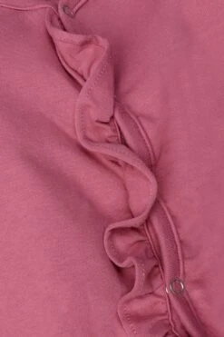 Sweet Solid Printed Fold Edge Long-sleeve Baby Jumpsuit With Headband -Layer Outfit 29248283508936 5