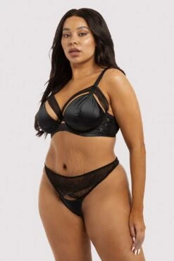 Charlie Black Cut-out Plunge Bra -Layer Outfit 29262680850480 9