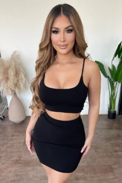 Ivy Skirt Set(Black)