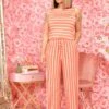 ALICIA JUMPSUIT ORANGE (SLEEVELESS)