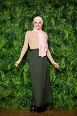 Jungle Green Pencil Maxi Skirt -Layer Outfit 29397655322699 3