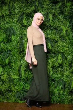 Jungle Green Pencil Maxi Skirt -Layer Outfit 29397655715915 6