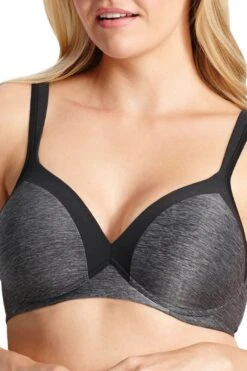 Olga Play It Cool Wirefree Contour Bra Dark Grey GM2281A