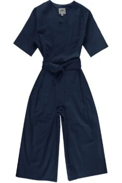Wrap Jumpsuit - Cotton / Linen Canvas - Navy