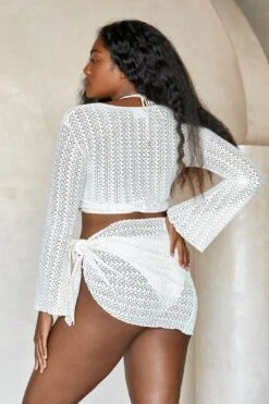St. Barth's Skirt - Ivory Crochet -Layer Outfit 29476453154852 7