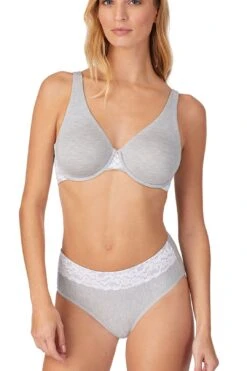 Cotton Touch Unlined Bra - Heather Grey -Layer Outfit 29593213010107 2