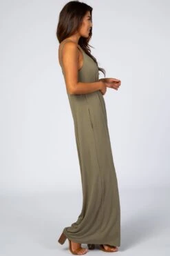 Light Olive Cross Back Wide Leg Jumpsuit 13 Light Olive Cross Back Wide Leg Jumpsuit -Layer Outfit 29593273860150 2