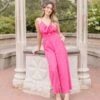 Calla Sleeveless Tie Front Wide Leg Jumpsuit Pink -Layer Outfit 29627137196134 1