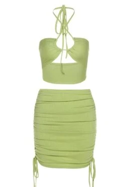 'Mauritius' Set - Crop Top + Skirt Set -Layer Outfit 29627271020611 7