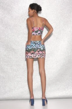 Rose Stripe Denim Mini Skirt 16 Rose Stripe Denim Mini Skirt -Layer Outfit 29634873622600 7