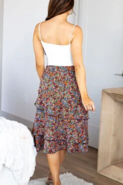 Taite Ruffle Skirt - Navy Floral -Layer Outfit 29635216408678 3