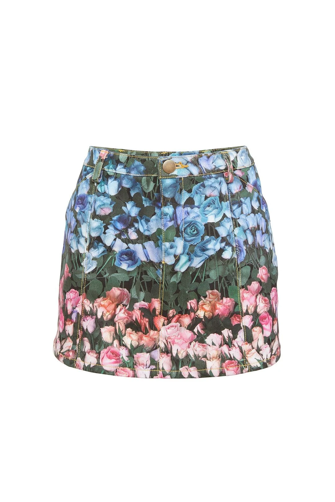 Rose Stripe Denim Mini Skirt 5 Rose Stripe Denim Mini Skirt - Image 3