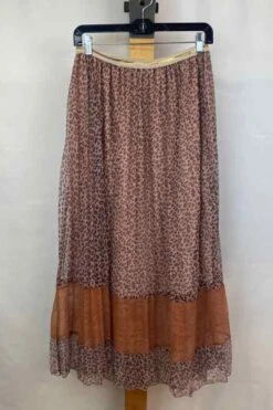 Mystree Women's Size L Pink Animal Print Skirt