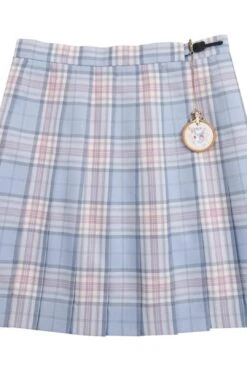 JK Uniform Pastel Blue Plaid Mini Skirt -Layer Outfit 29747101401280 4