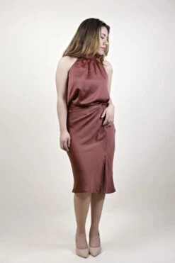 Petite Knotted Detail Slit Skirt (Skirt Only) -Layer Outfit 29749507686470 5