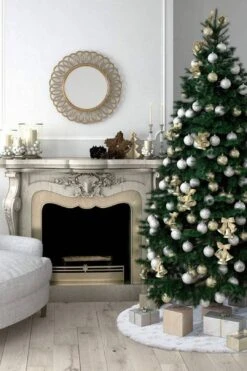 Christmas Tree Skirt For Xmas Tree Holiday Party Decorations Christmas Tree Decoration -Layer Outfit 29789751935038 2