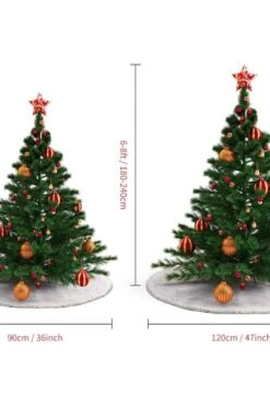 Christmas Tree Skirt For Xmas Tree Holiday Party Decorations Christmas Tree Decoration -Layer Outfit 29789752033342 5