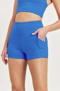 Blue Essential Sports Bra & Short Set 12 Blue Essential Sports Bra & Short Set -Layer Outfit 29792106021061 3